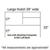 Desk Hutch Large (WVU-AMI)